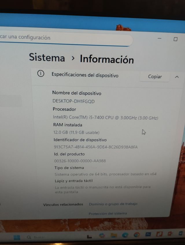 TORRE PC I5 7400 3 GHz SSD 1TB 12 GB RAM