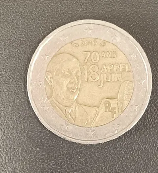 Moneda 2 Euros Conmemorativa 2010, Francia