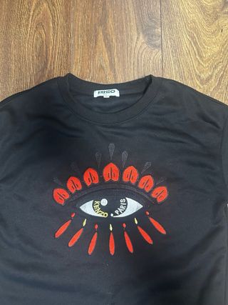 Sudadera Kenzo Negra con Ojo Rojo