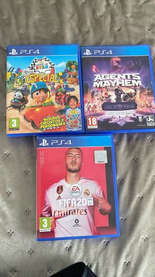 Pack 3 Juegos PS4: FIFA 20, Ryan's World, Agents o