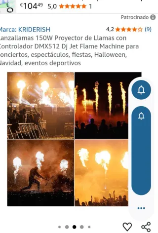 Tengo 2 unidades Lanzallamas DMX KRIDERISH 150W