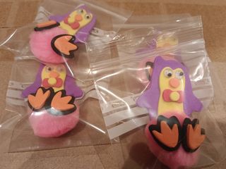 LOTE DE 2I FIGURAS ADHESIVAS GOMA EVA+ PELUCHE