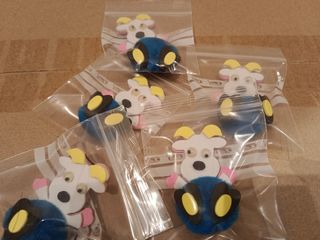 LOTE DE 2I FIGURAS ADHESIVAS GOMA EVA+ PELUCHE