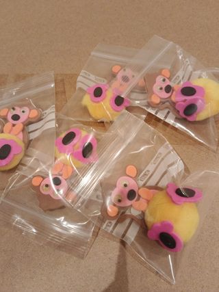 LOTE DE 2I FIGURAS ADHESIVAS GOMA EVA+ PELUCHE
