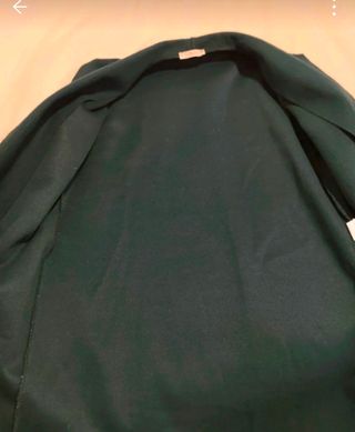 Abrigo blazer verde botella con un botón