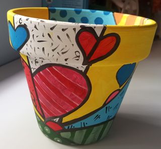 Maceta Decorada 17 cm ancho