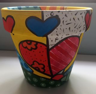 Maceta Decorada 17 cm ancho