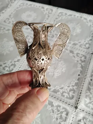 Jarrón Orfebrería Plata Ley