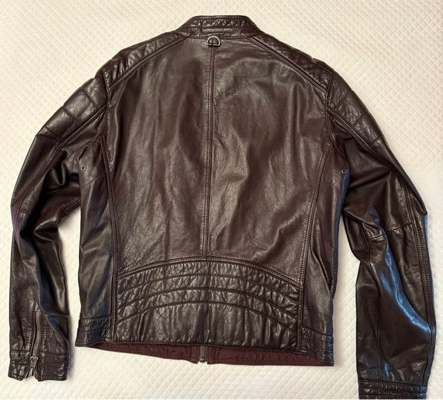 Cazadora Chupa Motera de Mango Dark Brown 