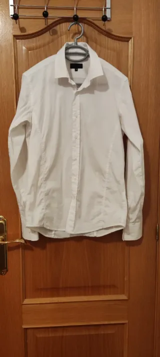 Camisa Blanca Roberto Brassi Talla M Ajustada