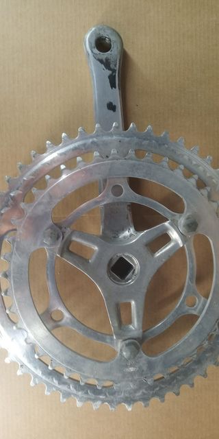 Biela derecha y Platos Bicicleta Clásica