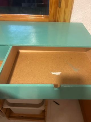 Cassettiera in legno di teal con 2 scomparti