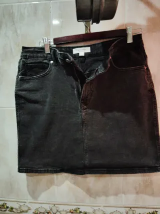 Falda vaquera negra mujer