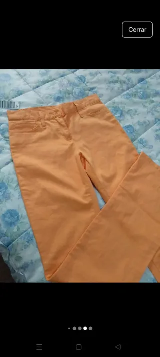 Nuevo Pantalón Benetton Talla 38 Naranja
