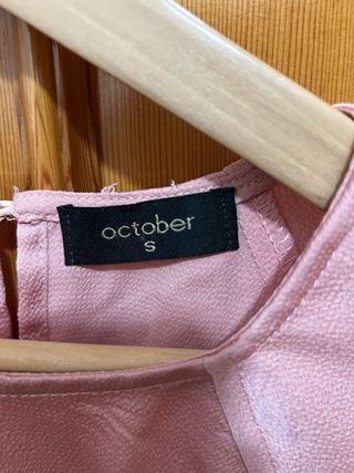 Blusa rosa palo satinada sin mangas