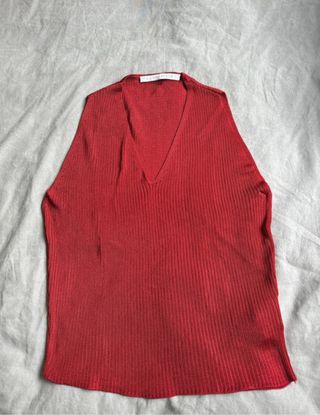 Top elegante escote pico talla XS