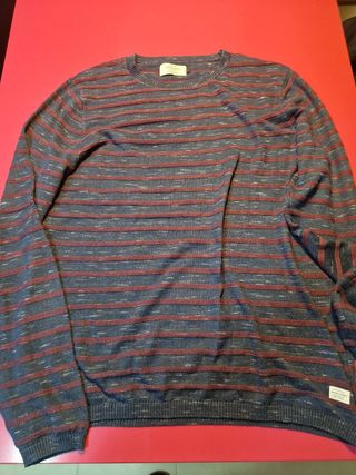 Jersey chico Jack & Jones rayas azul y rojo