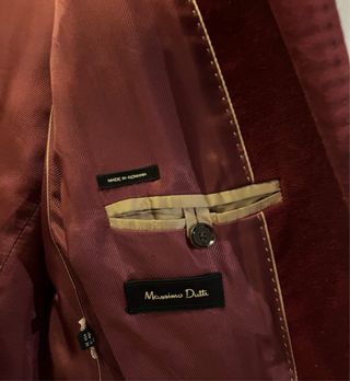 Blazer Massimo Dutti Burdeos Talla 42
