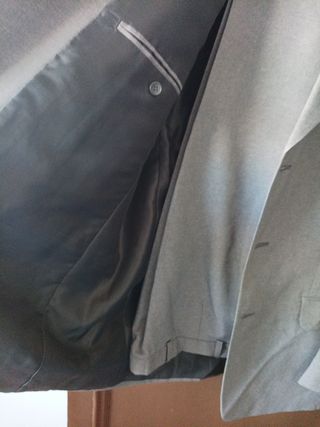 Traje de caballero gris mezclilla