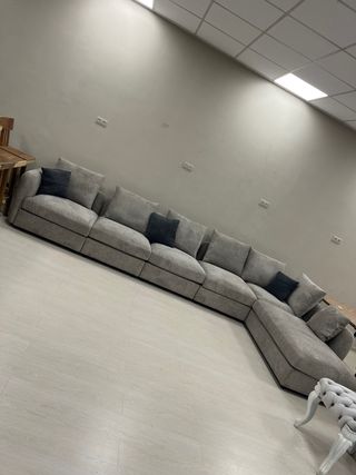 Sofá Cherlong modular tela gris