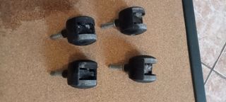 4 Ruedas Negras para Muebles o silla giratoria