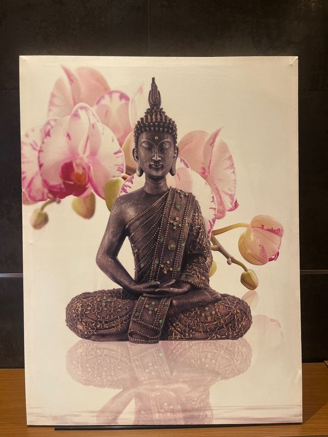 Cuadro Buda con Flores