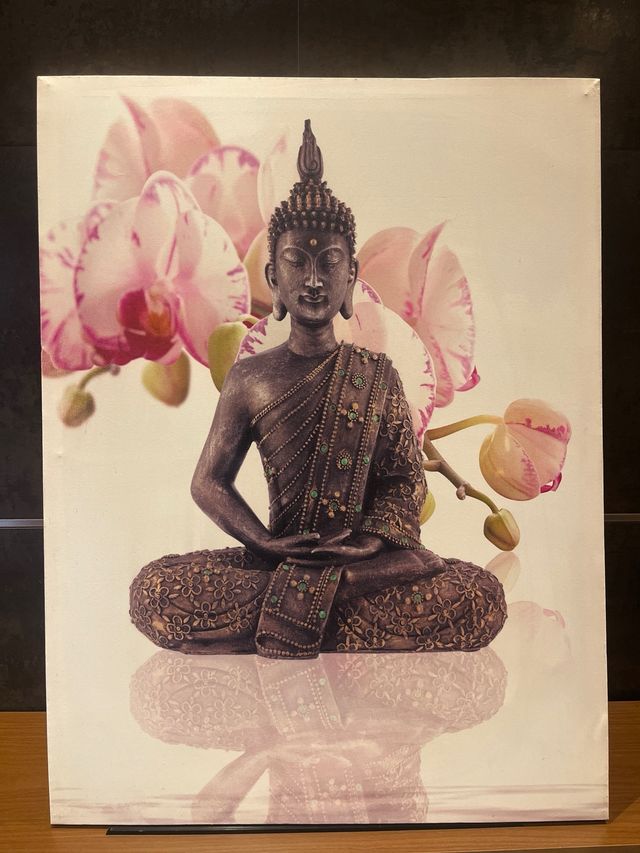 Cuadro Buda con Flores