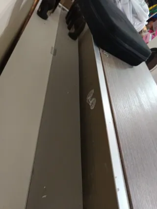 Parete attrezzata legno e specchio cambio arredame