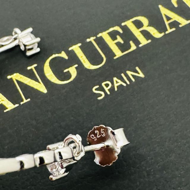 Pendientes largos plata ley 925 con circonitas