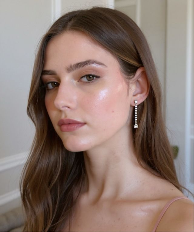 Pendientes largos plata ley 925 con circonitas