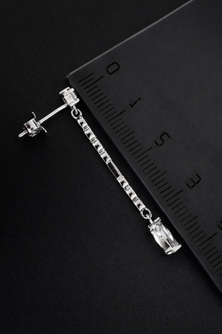 Pendientes largos plata ley - boda, evento, fiesta