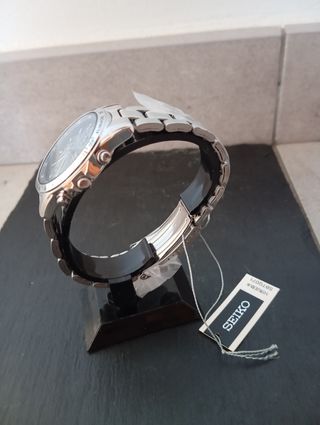 Reloj Seiko Cronógrafo Azul y Plateado