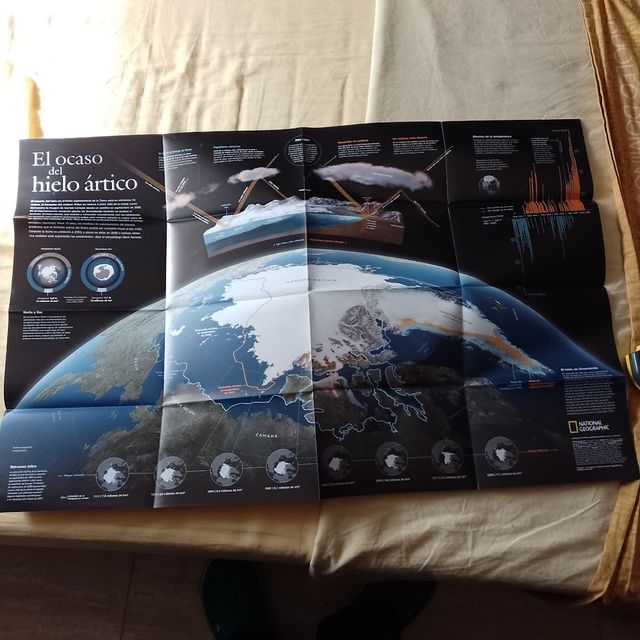 Mapa del océano ártico