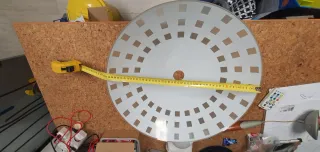 Lámpara de techo cristal y madera