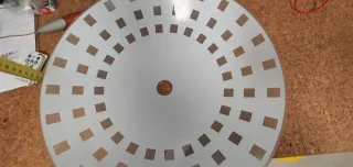 Lámpara de techo cristal y madera