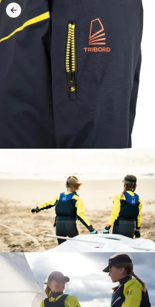 Chaqueta cortavientos junior azul Tribord 12 años