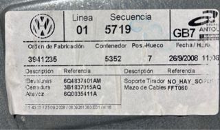 Elevalunas Delantero Izquierdo VW Polo 9N3