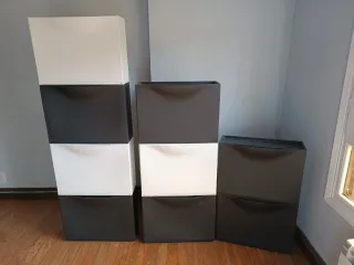 Zapatero apilable Ikea blanco