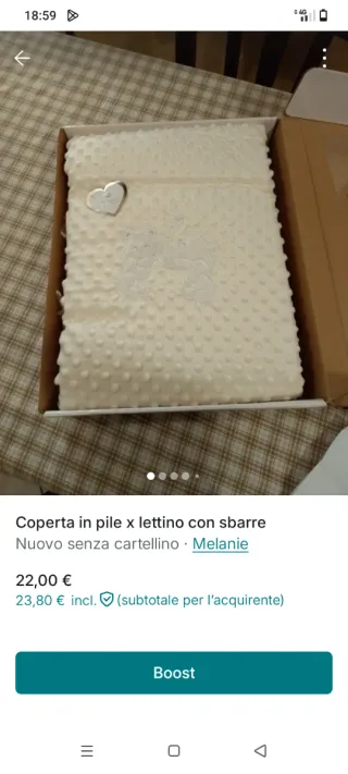 Copertina pile lettino con sbarre