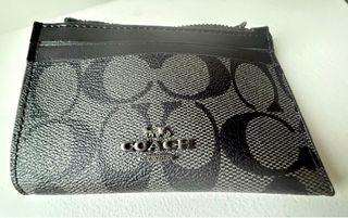 Porta cartões Coach - Signature Leather Black/Grey