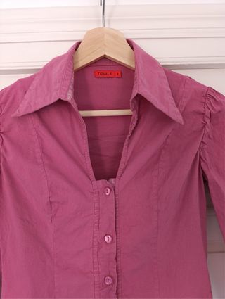 Blusa vintage elástica rosa TONALA Talla S