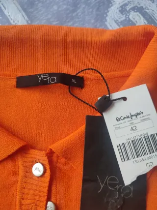 Camiseta de punto naranja