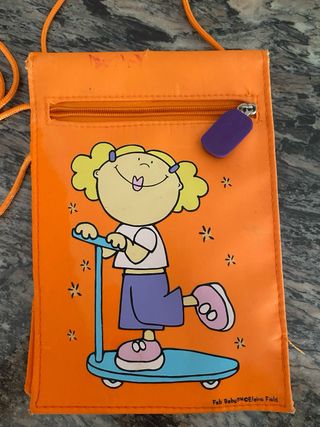 Riñonera infantil niña naranja y morada