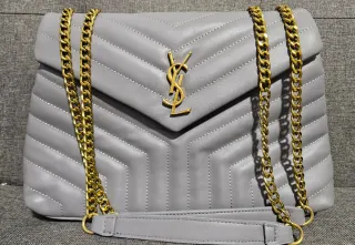Bolso de hombro Gris