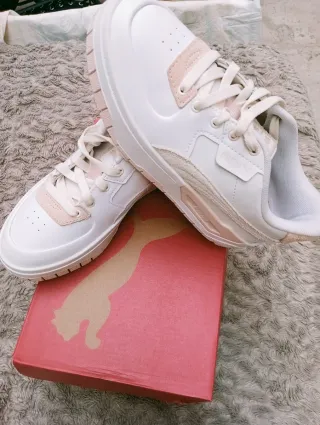 Zapatillas Puma Rebound V6 Blancas Rosas