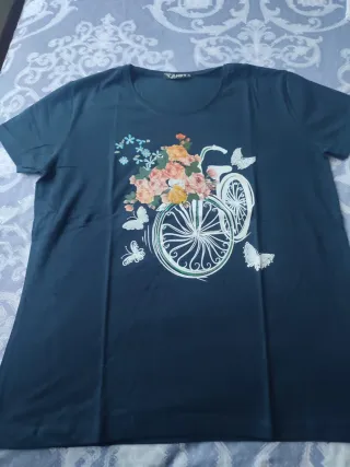 Camiseta ANDY S azul marino con estampado