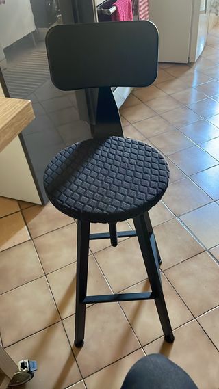 4 Sgabelli da bar/isola neri