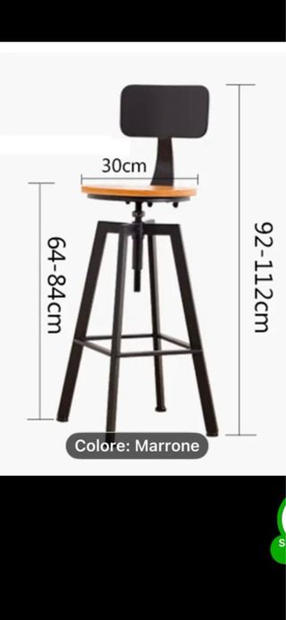4 Sgabelli da bar/isola neri