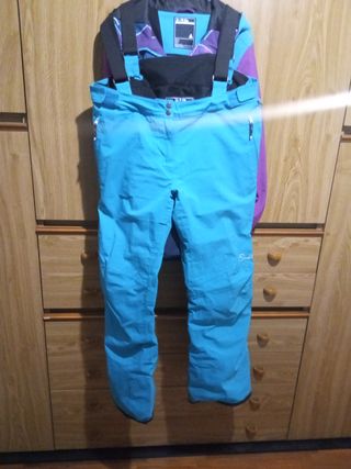 Completo sci donna viola e azzurro