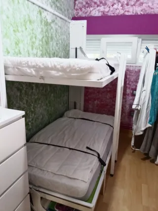 Litera abatible horizontal 90cm con escritorio